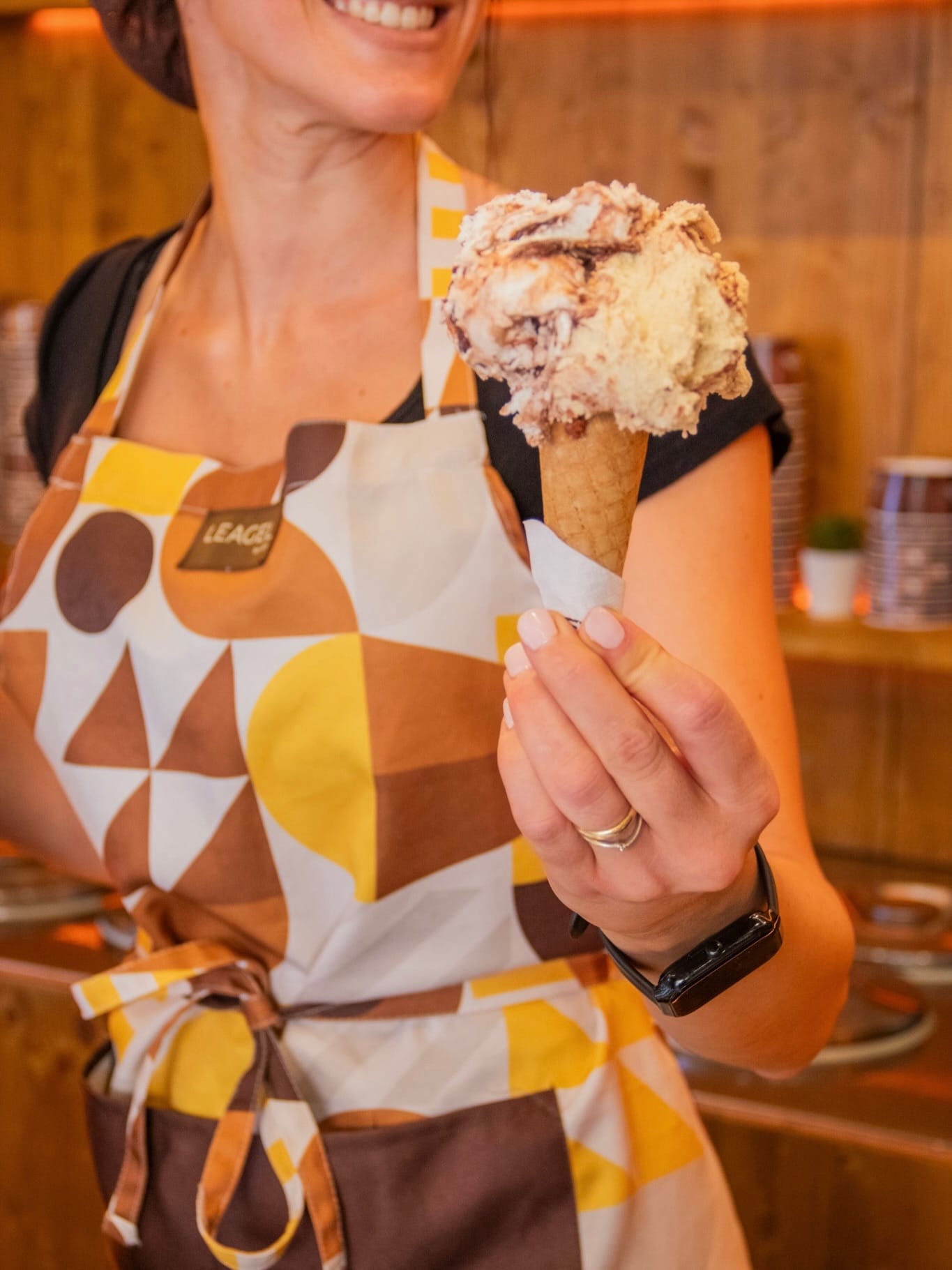 Granita siciliana al pistacchio in coppa